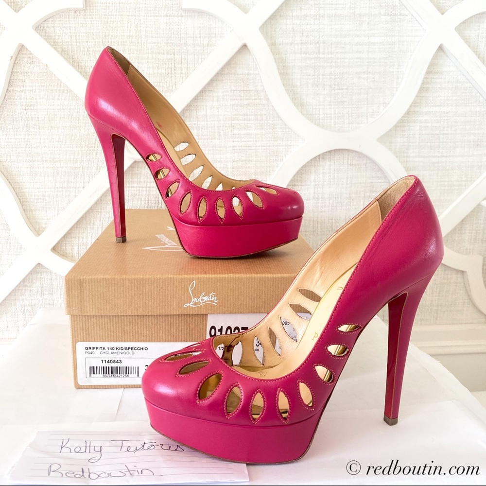 Christian Louboutin Cyclamen Griffita 140 Platform - Picture 1 of 7